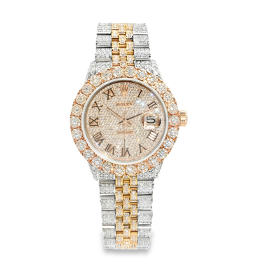 Diamond Two Tone Rose and Stainless steel Rolex Datejust 36mm 14 ctw